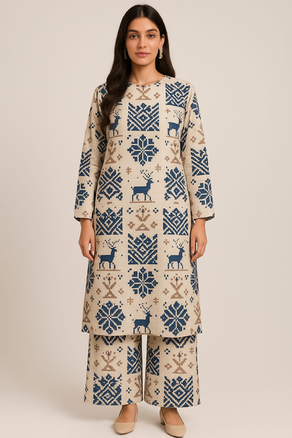 Nordic Charm Unstitched 2-Piece Dress