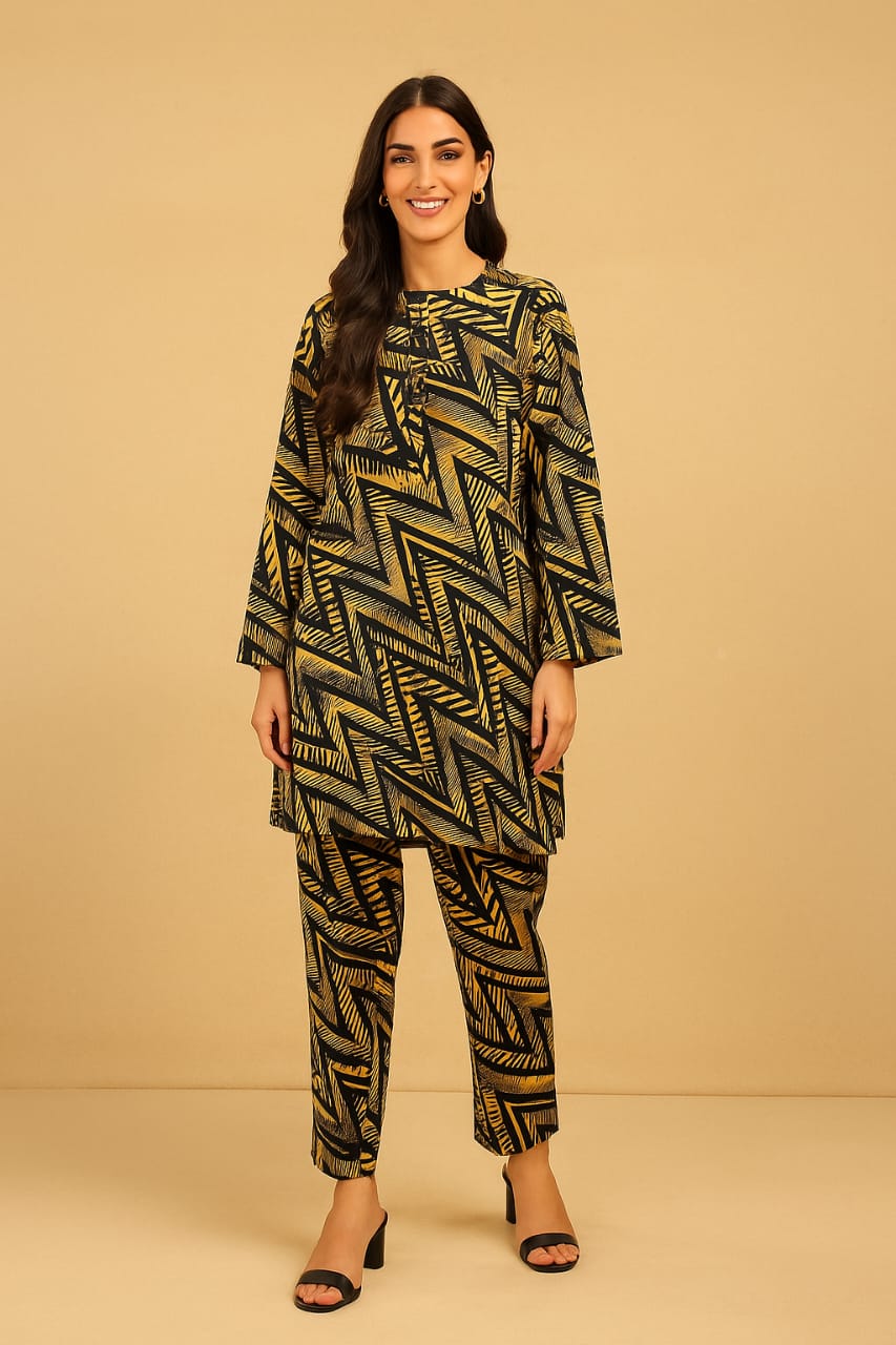 Bold Chevron Unstitched 2-Piece Set