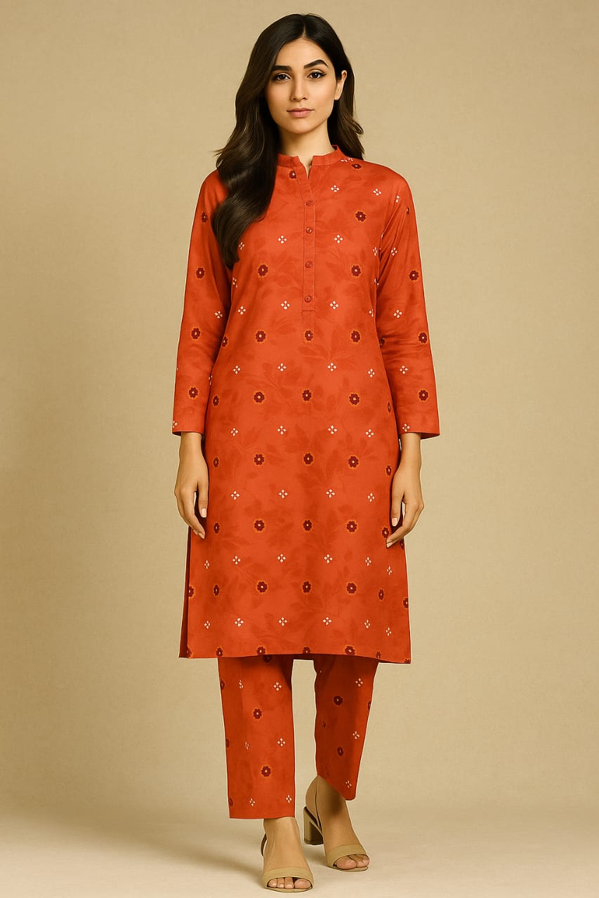 Terracotta Charm – Unstitched 2-Piece