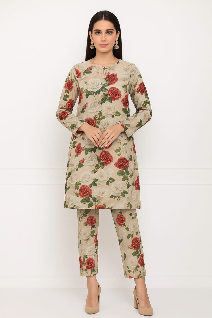 Vintage Rose Unstitched 2-Piece Set
