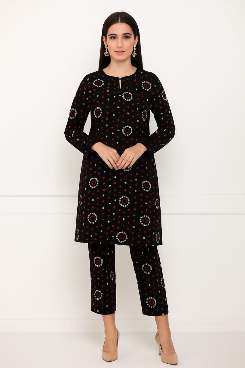 Midnight Bandhani – Unstitched 2-Piece