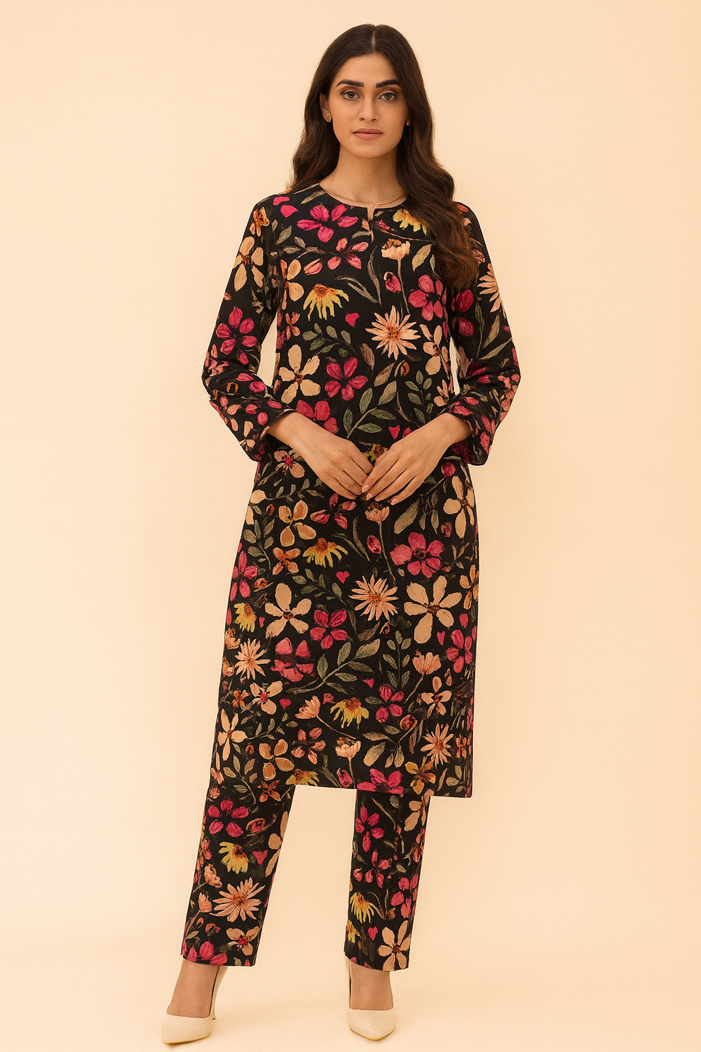 Noir Bloom – Unstitched 2-Piece