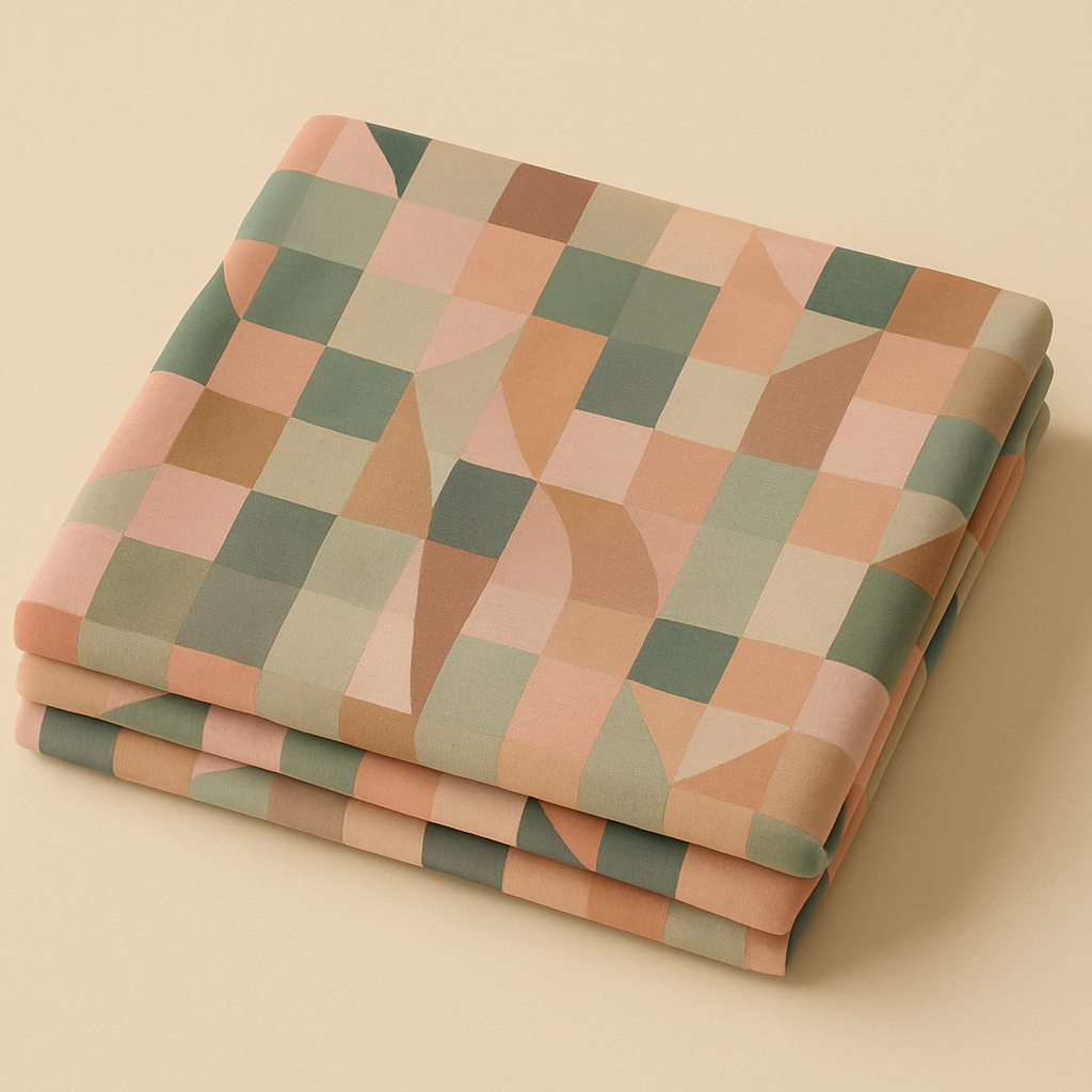 Pastel Geometric Unstitched 2-Piece
