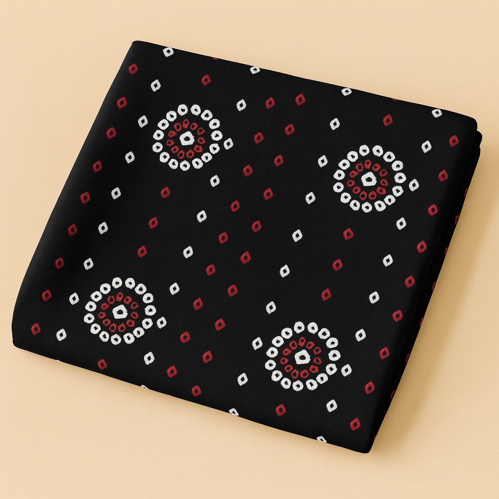 Midnight Bandhani – Unstitched 2-Piece