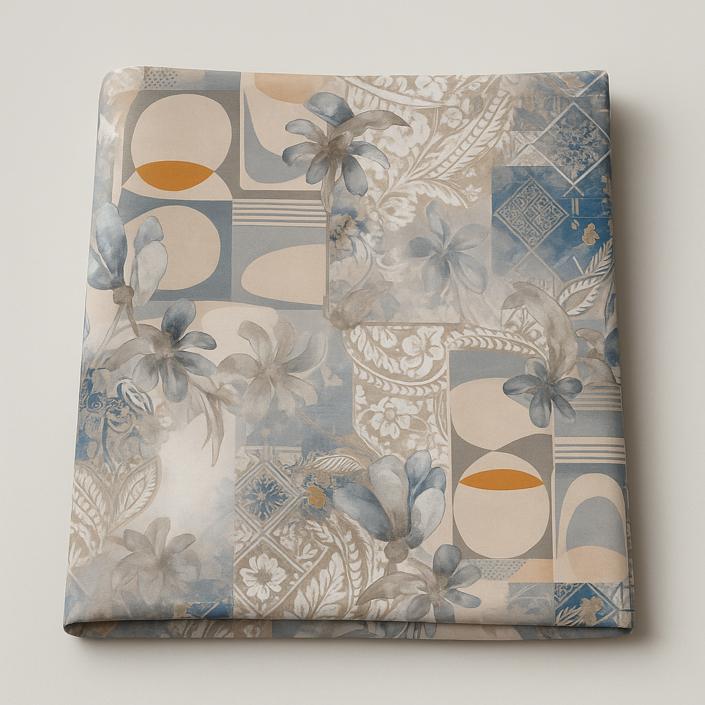 Blue Mosaic Unstitched 2-Piece Set