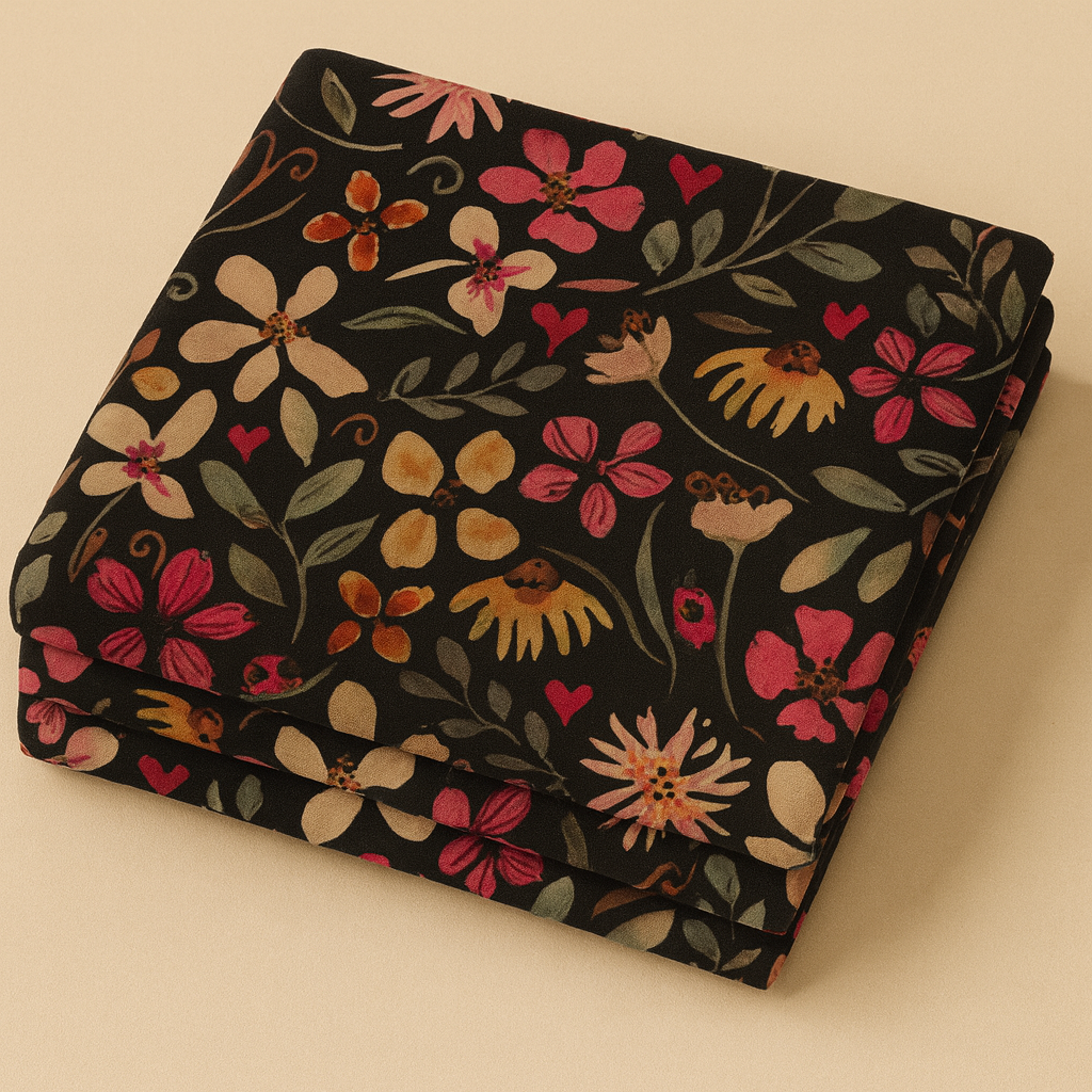 Noir Bloom – Unstitched 2-Piece