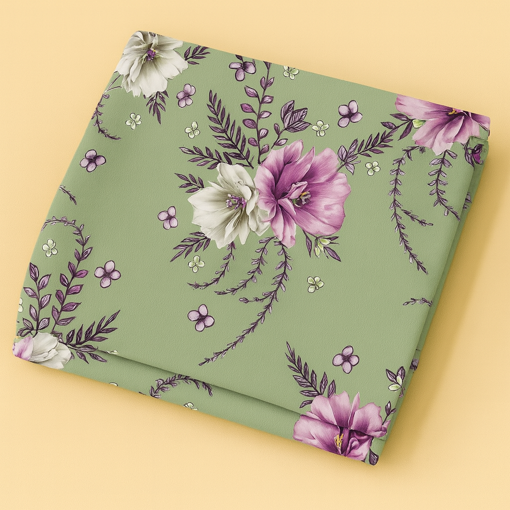 Olive Orchid Unstitched 2-Piece Dress