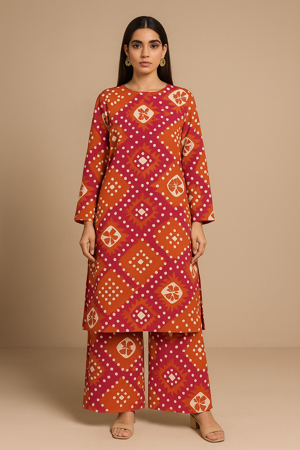 Sunset Radiance – Unstitched 2-Piece